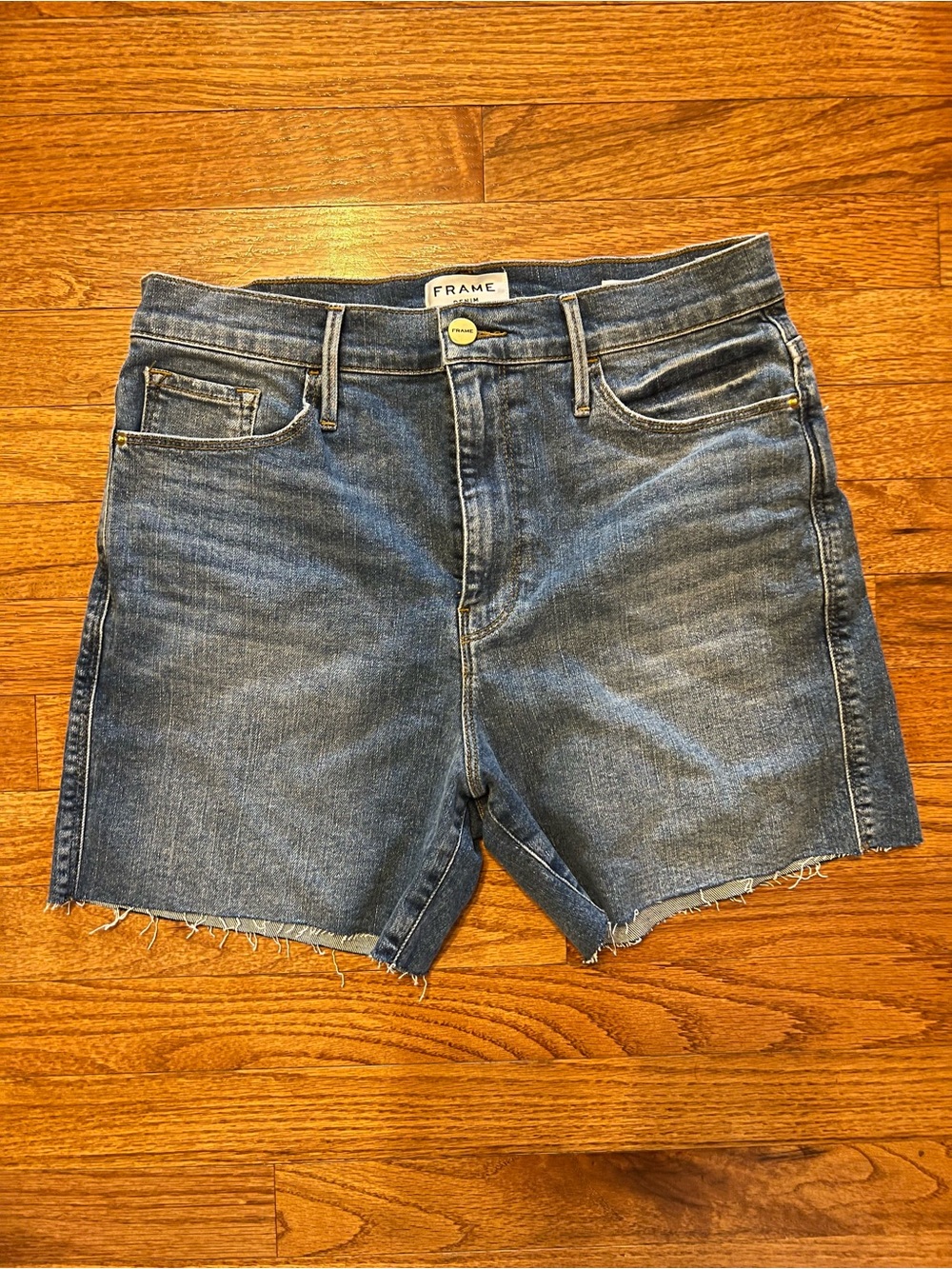 Frame Denim Le Tour Short in Dark Blue Wash